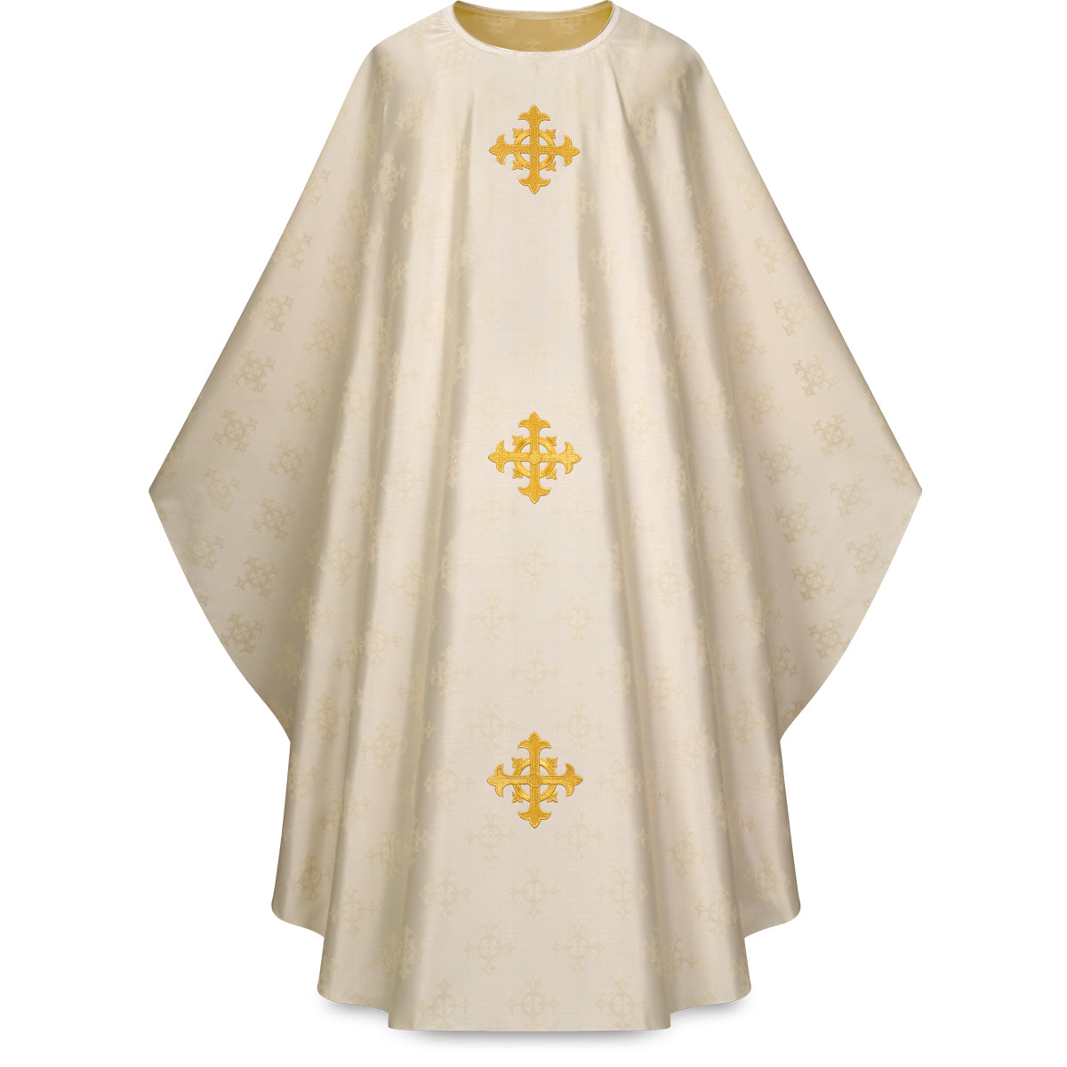 Chasuble with Woven & Embroidered Crosses