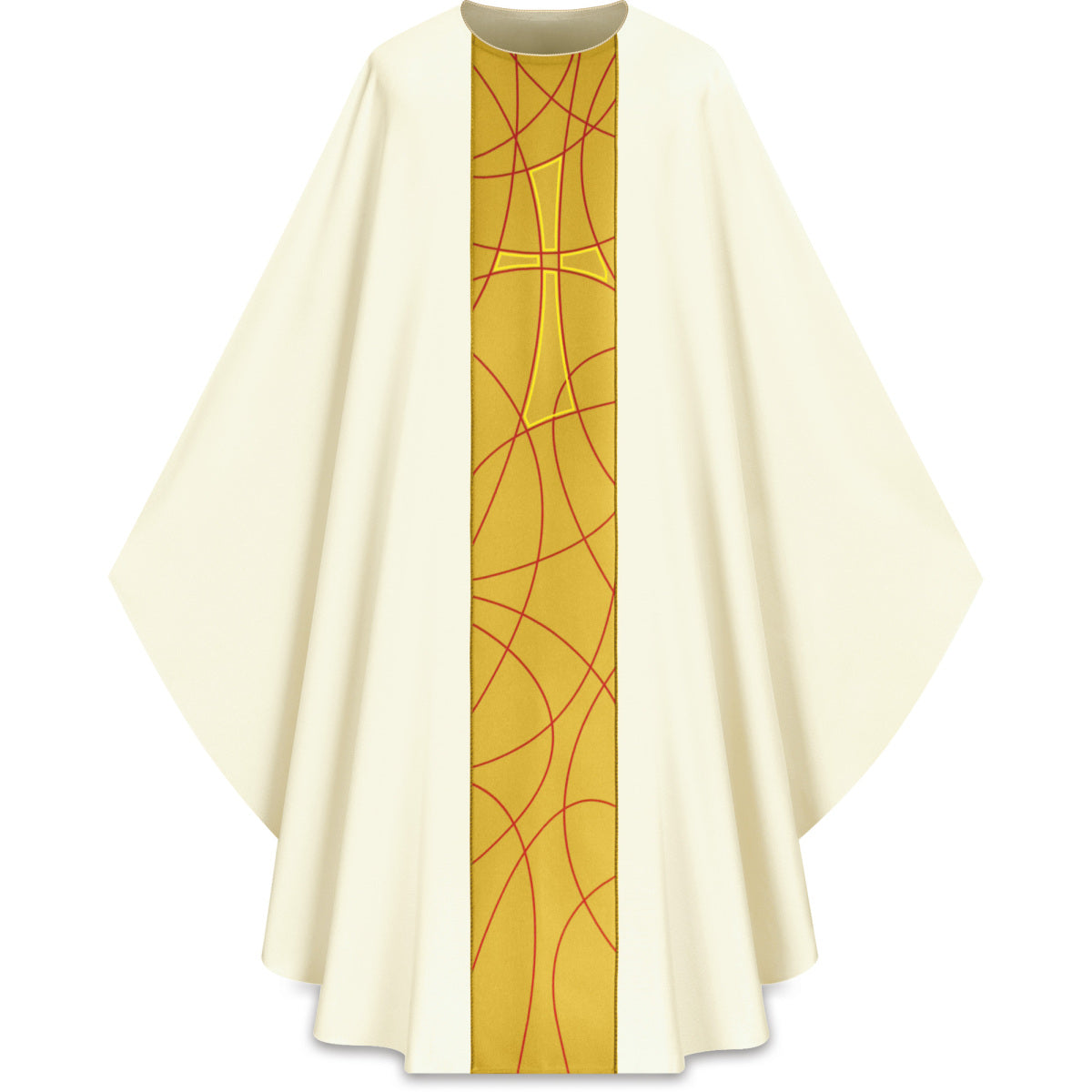 Priest Chasuble | Cross Motif in Dupion 5230