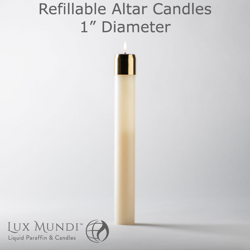 Refillable Altar Candles | 1 inch diameter