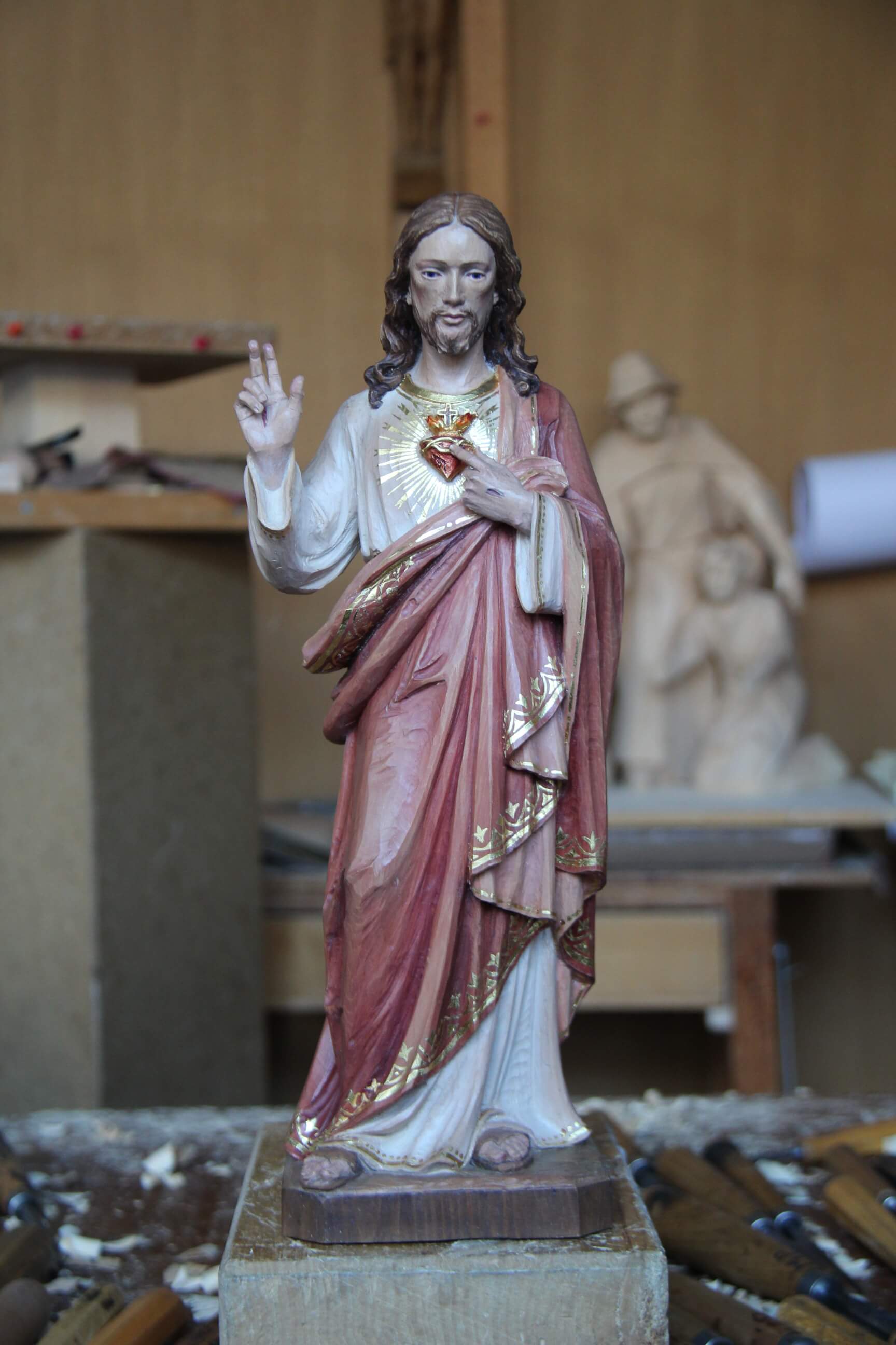 Sacred Heart of Jesus | Wood Carved Statue