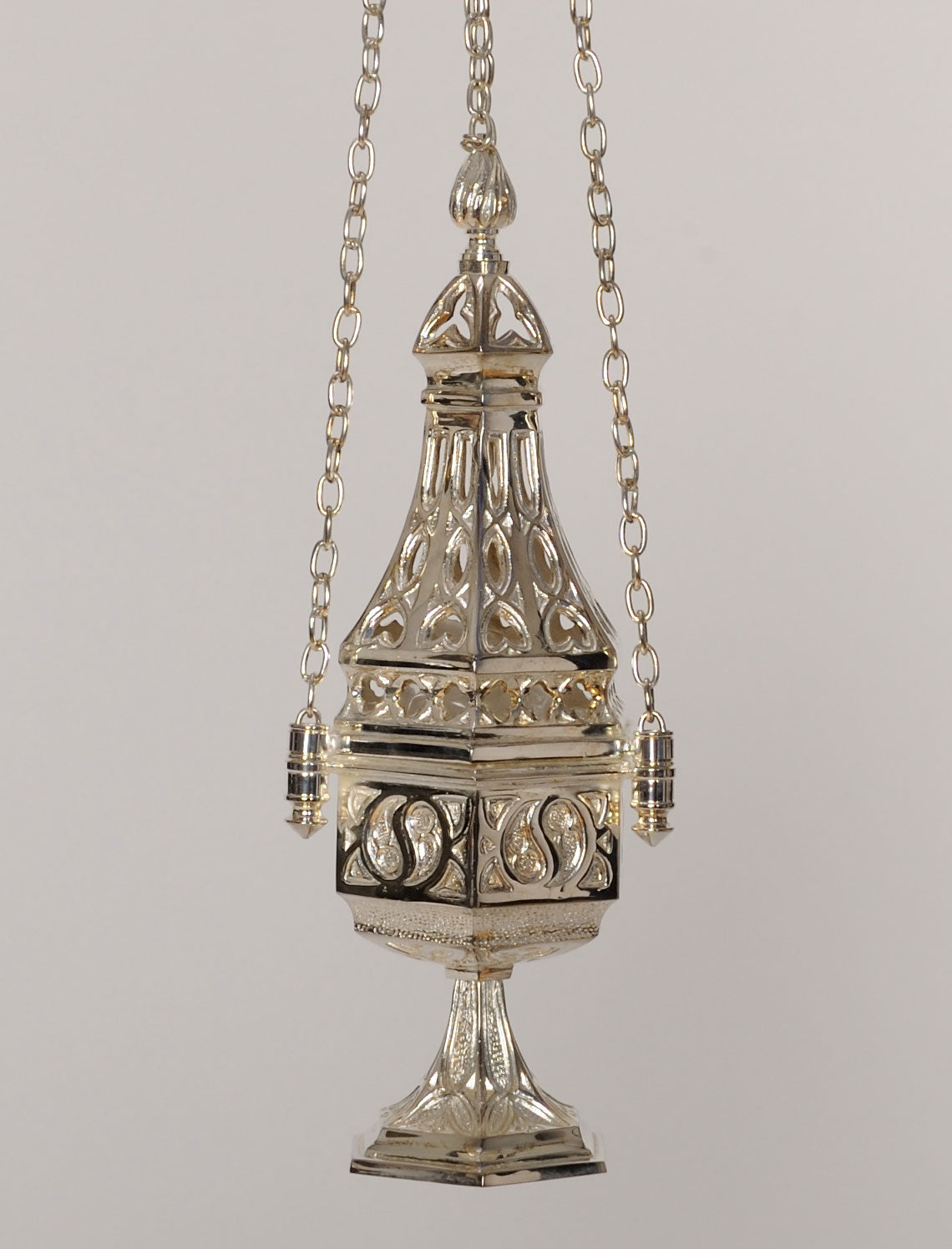 Censer | Three Chain Gothic Silver Plate | H-20