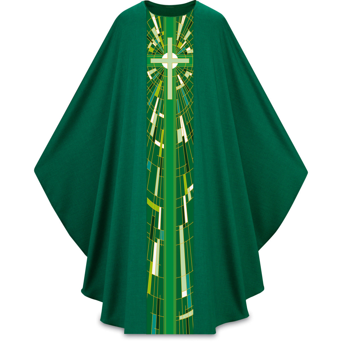 Priest Chasuble | Stained Glass Cross Motif in Pius