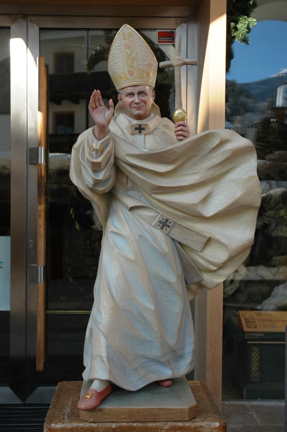 St John Paul II | Wood Carved Statue