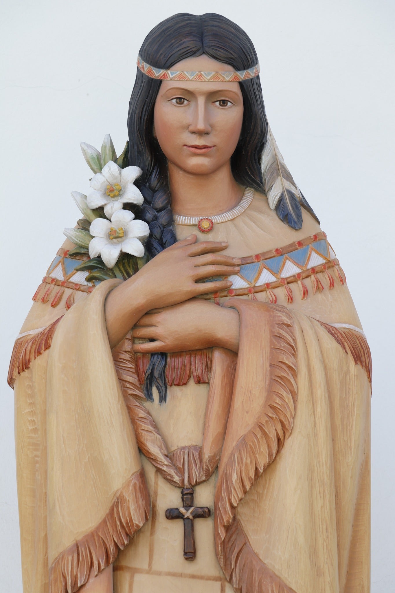 St Kateri Tekakwitha | Wood Carved Statue
