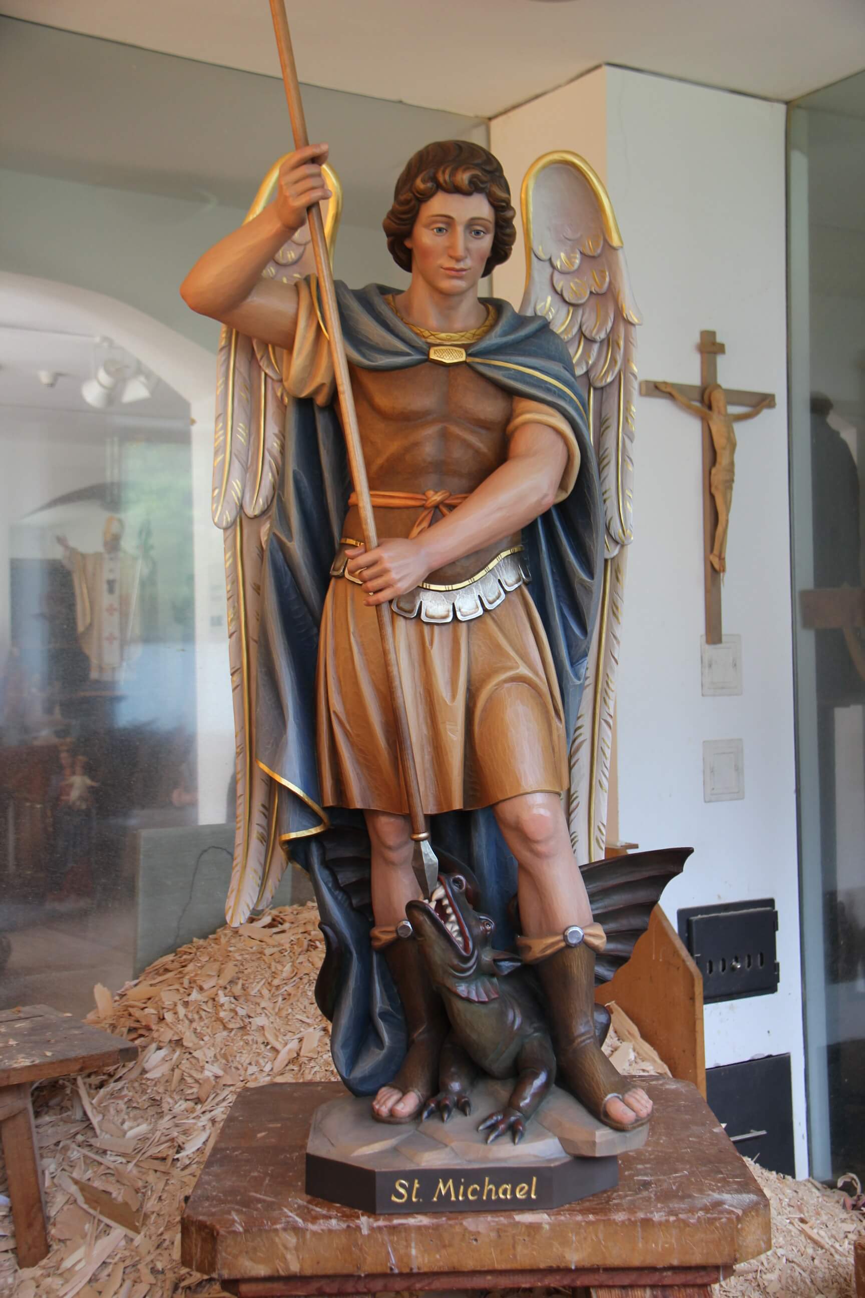 St Michael the Archangel | Wood Carved Statue