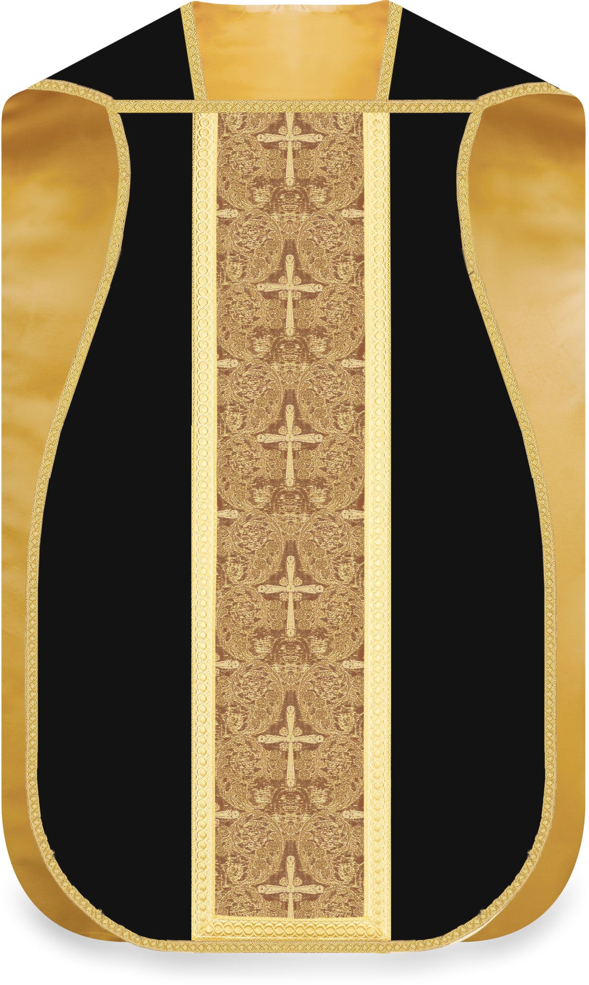 Traditional Roman Chasuble | Black and Gold