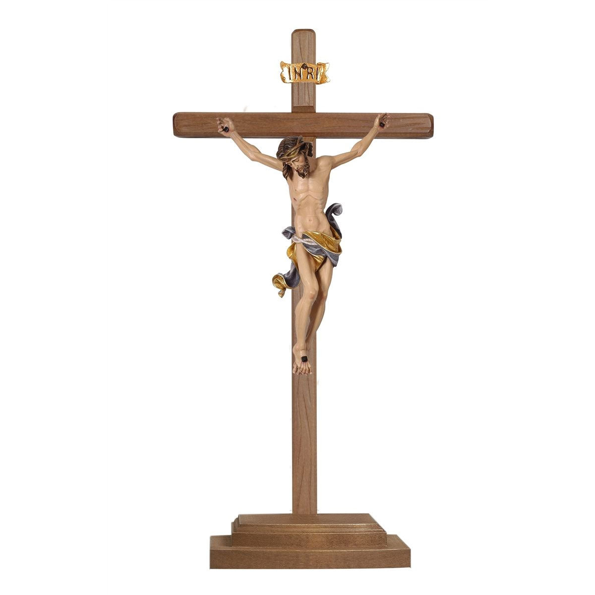 Wood Carved Standing Crucifix | Leonardo