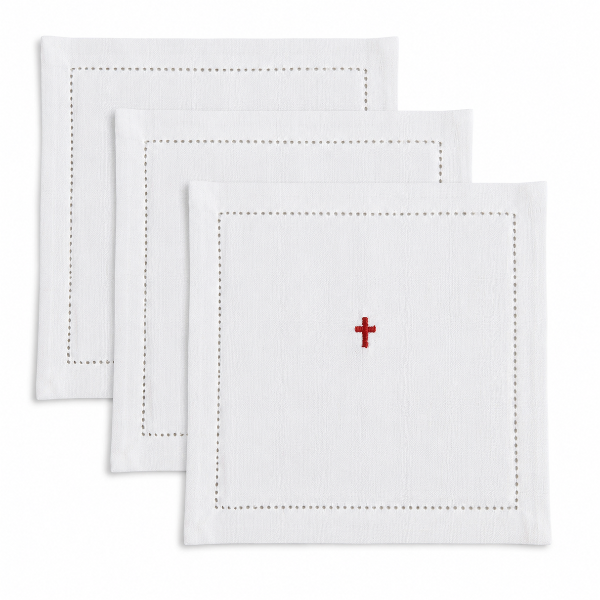 Chalice Pall | 6" x 6" | 100% Pure Linen, hemstitched | pack of 3