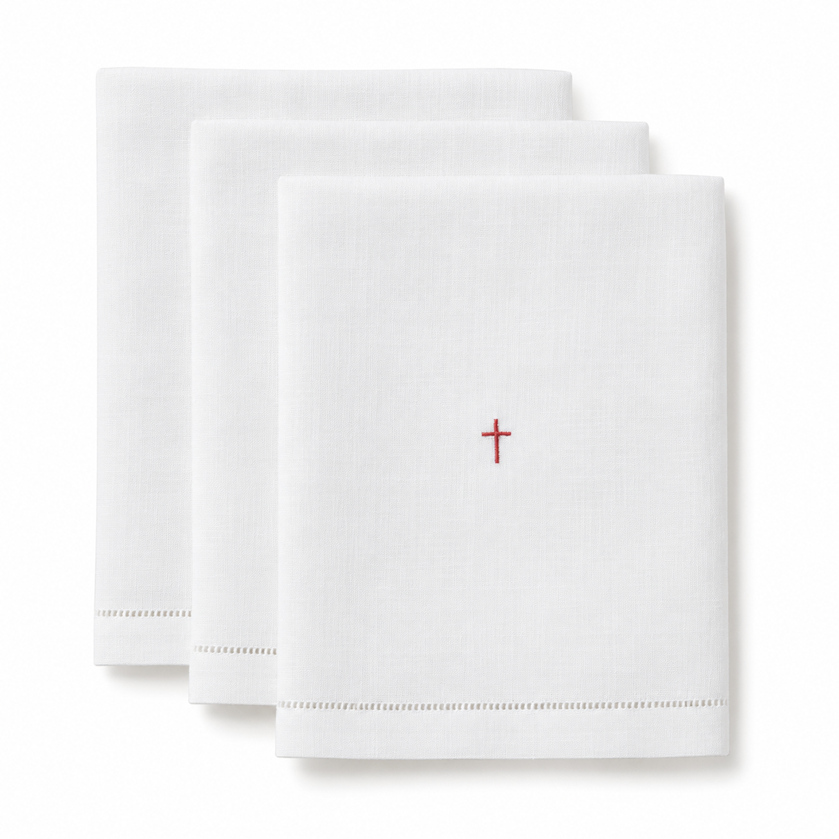 Corporal | 17" x 17" | 100% Pure Linen, hemstitched | pack of 3