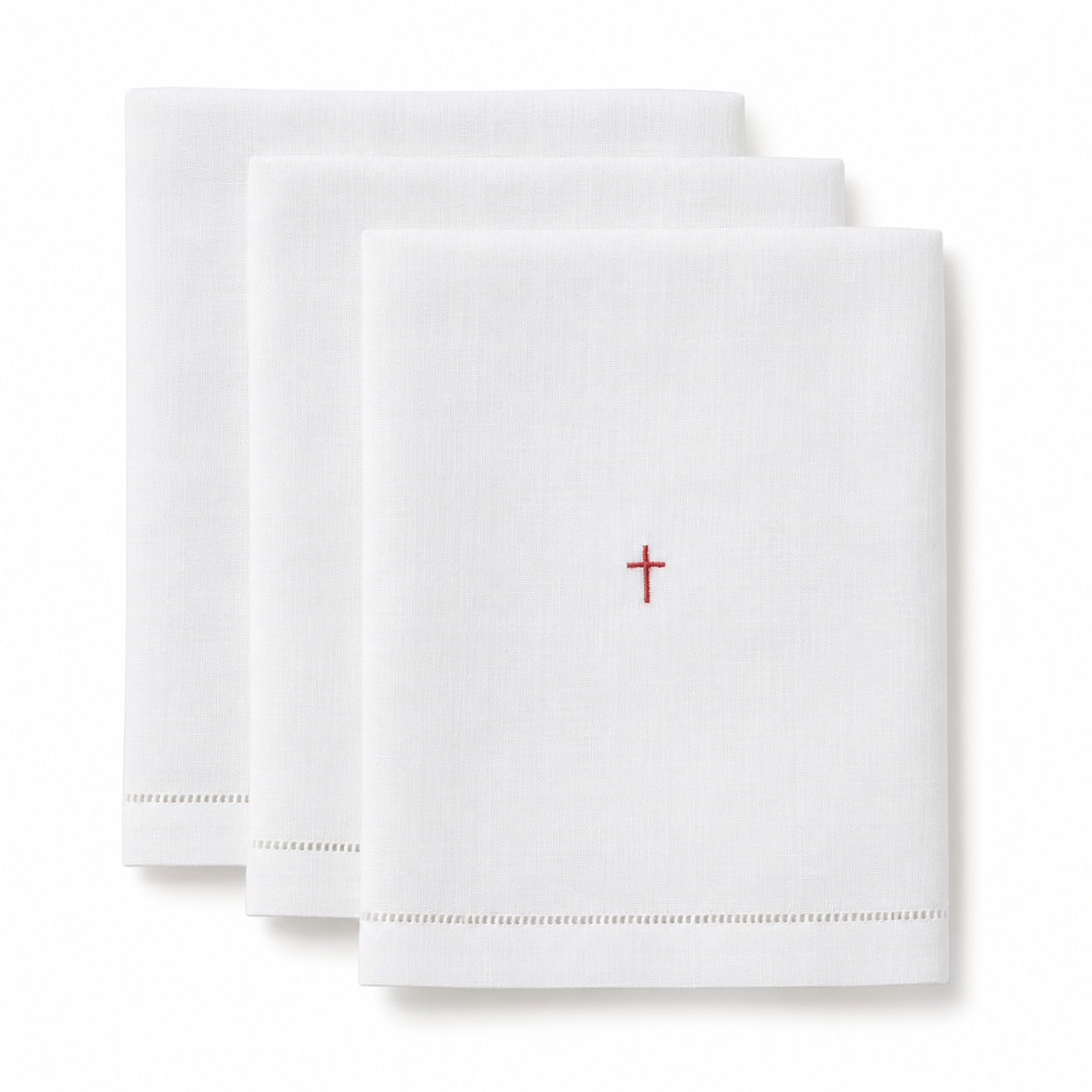 Corporal | 17" x 17" | 100% Pure Linen, hemstitched | pack of 3