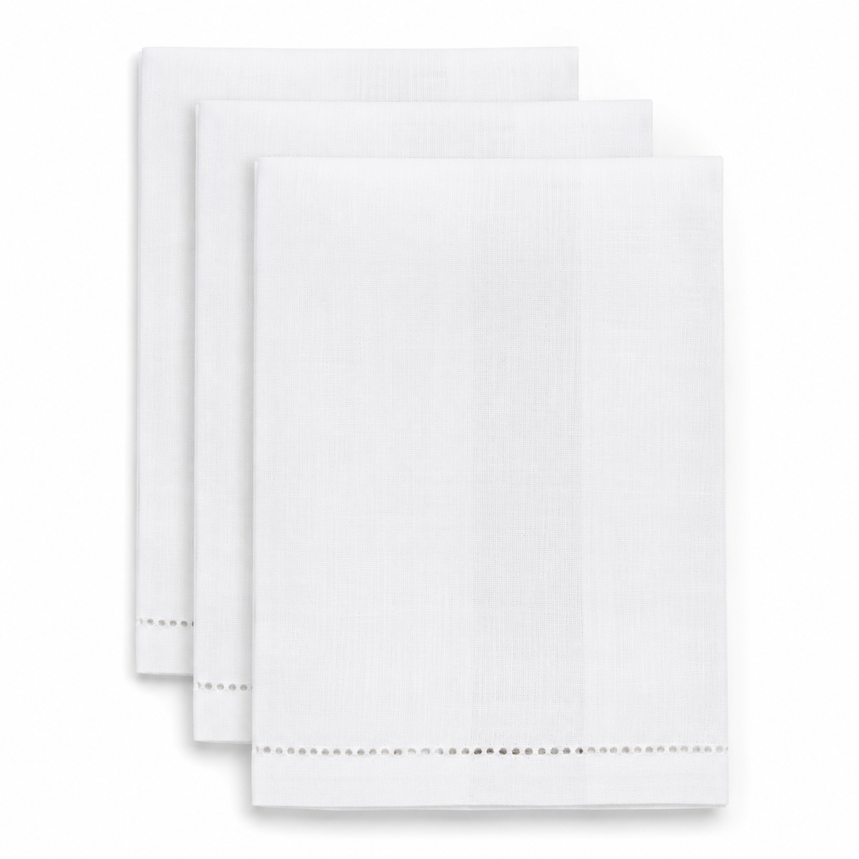 Finger Towel | 10" x 14" | 100% Pure Linen, hemstitched | pack of 3