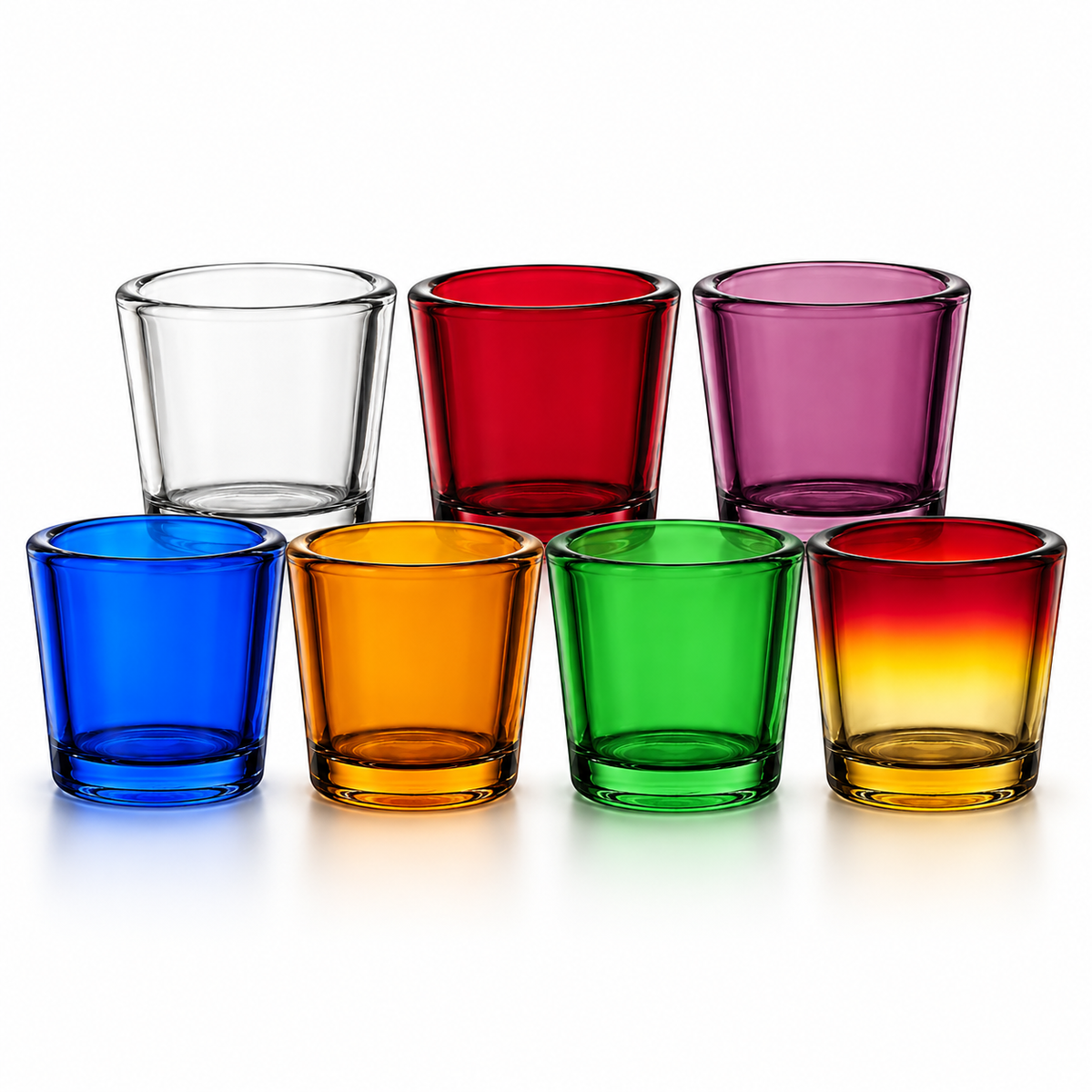 10-Hour Votive Light Glasses | 7 Colors | Box of 12