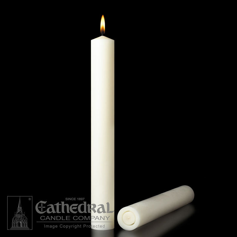 1-1/2" x 12" 51% Beeswax Altar Candle