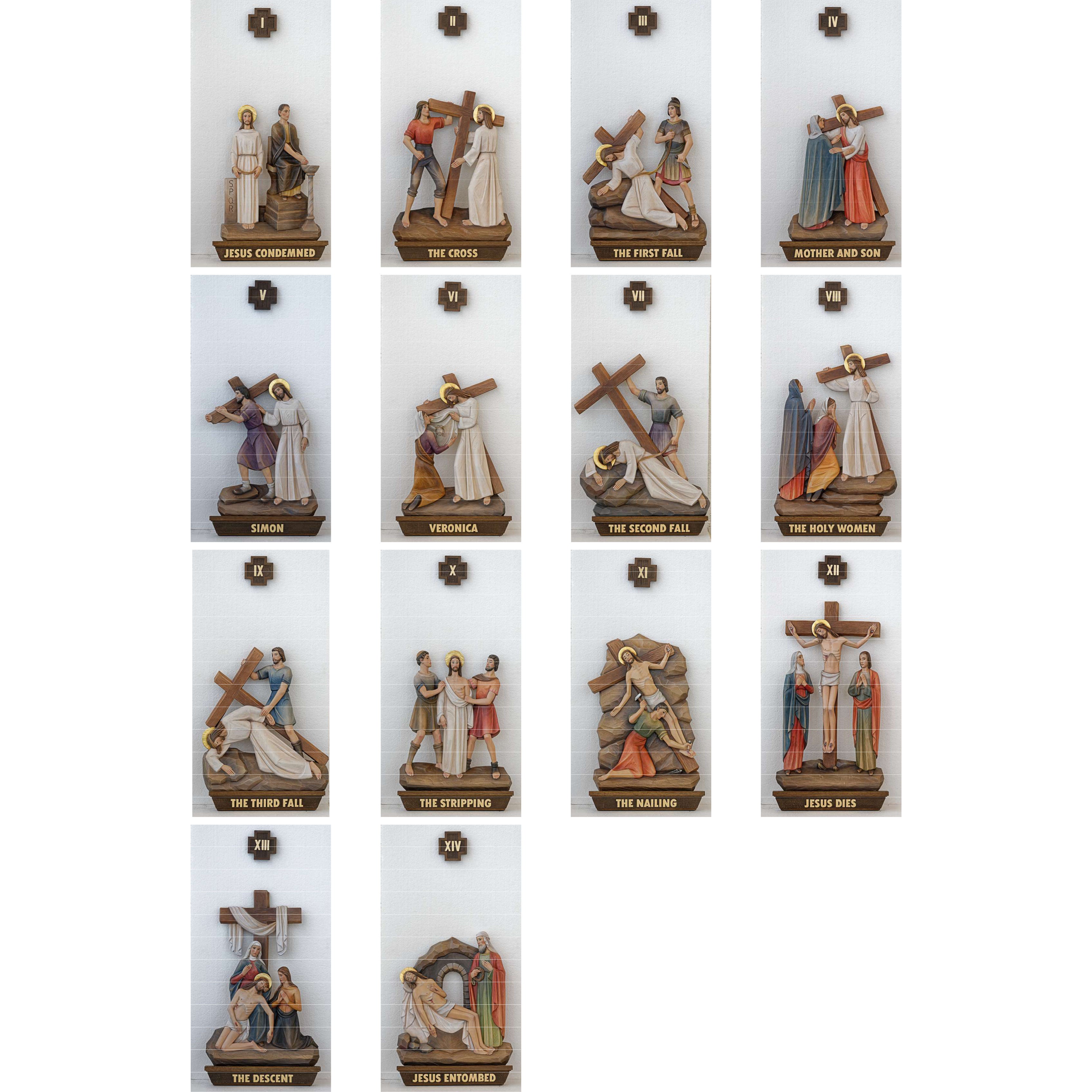 Wood Stations of the Cross - Demetz Art Studio