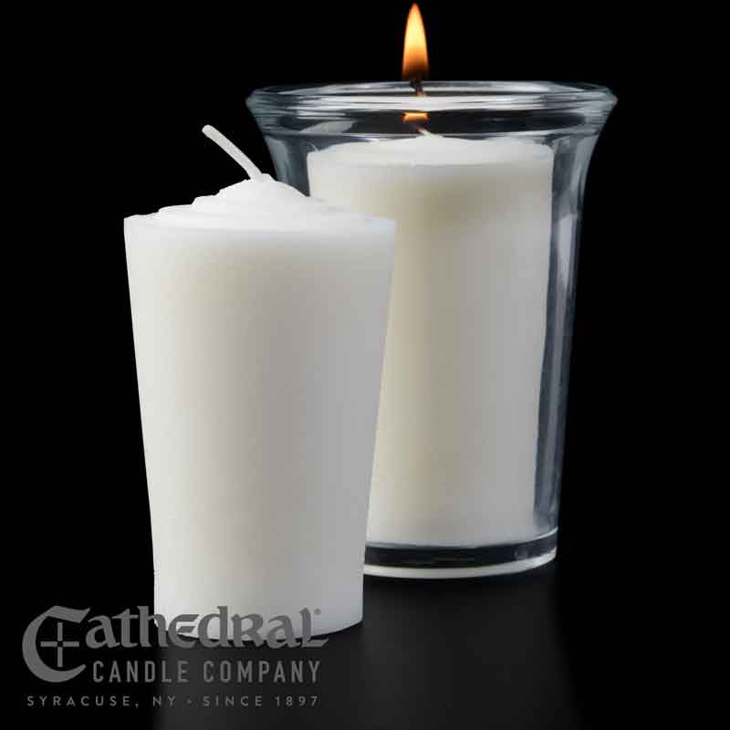 Cathedral Candle 24-Hour Tapered Beeswax Votive Lights 51% Beeswax — Case of 144