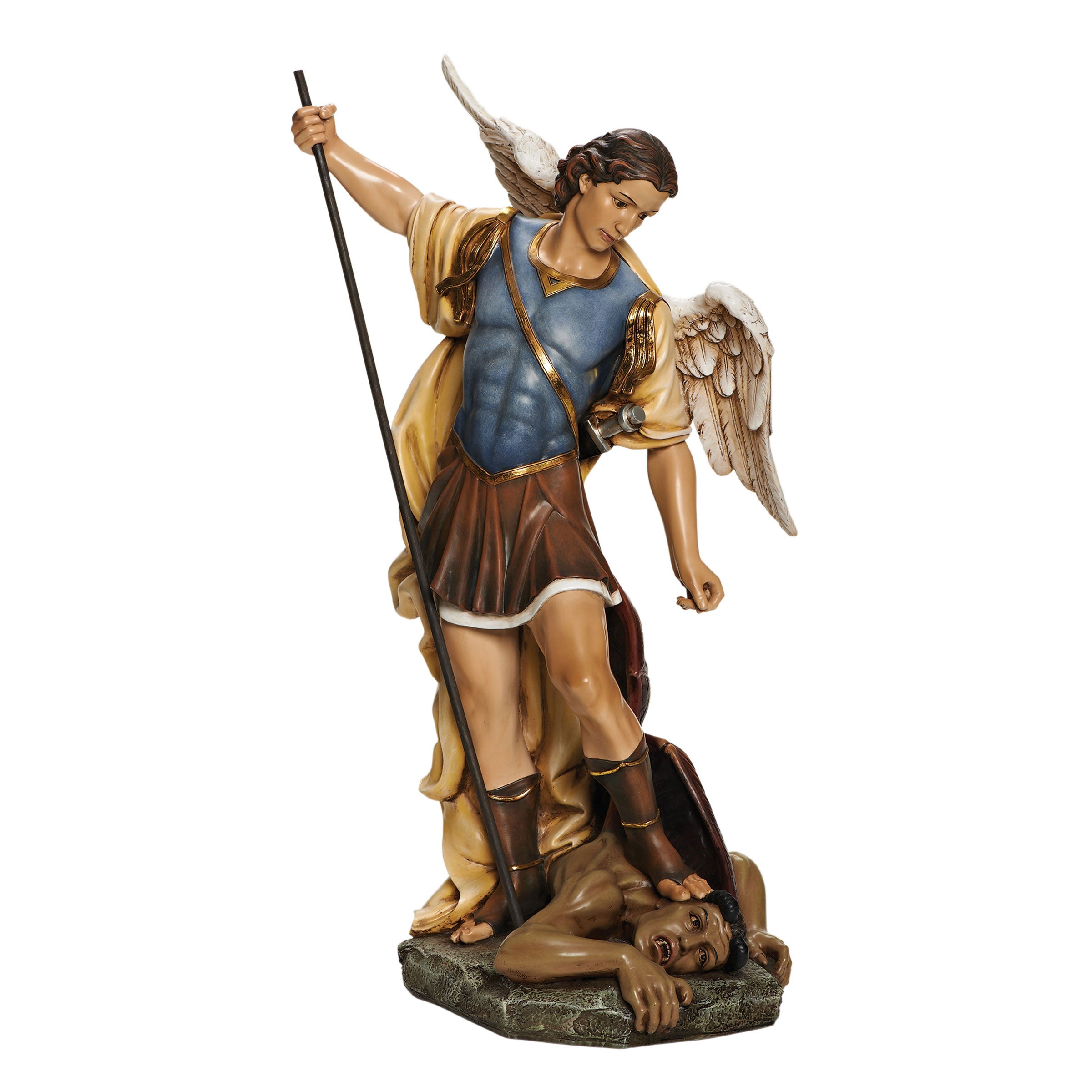 St Michael the Archangel Defeating Satan Statue - 26 inch