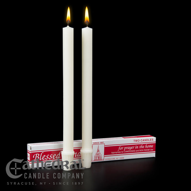 51% Beeswax Candlemas Day Candles - 25/32" x 10-1/4"