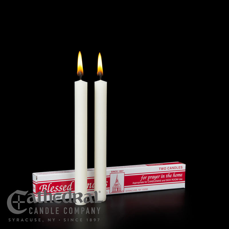 51% Beeswax Candlemas Day Candles - 25/32" x 7-1/2"