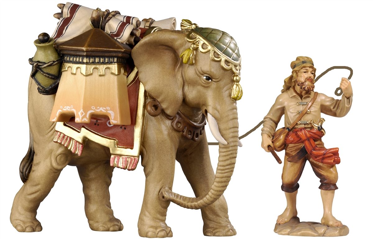Driver w/Elephant and Luggage - Pema Kostner 5" Nativity