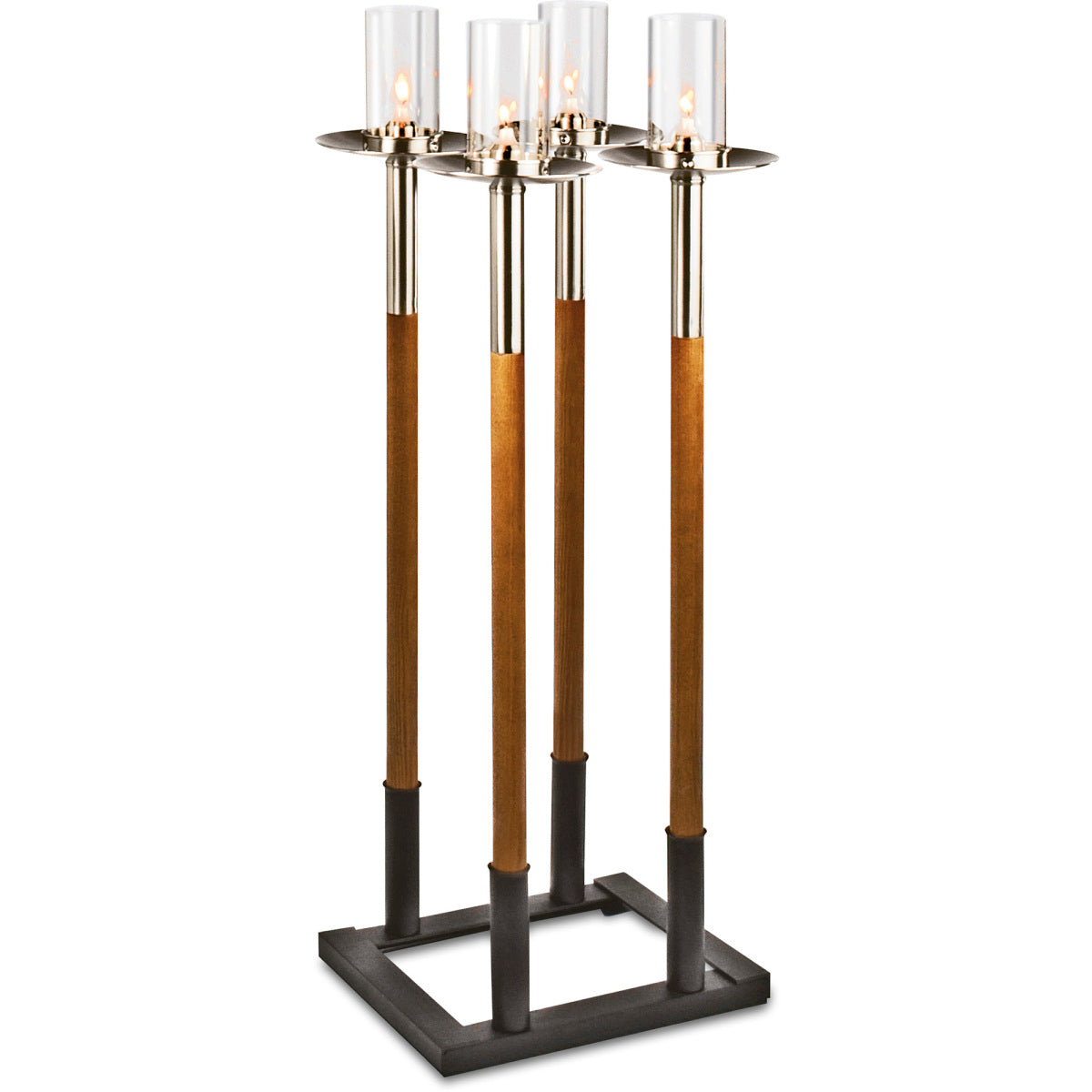 Set of Four Processional Torches and Stand