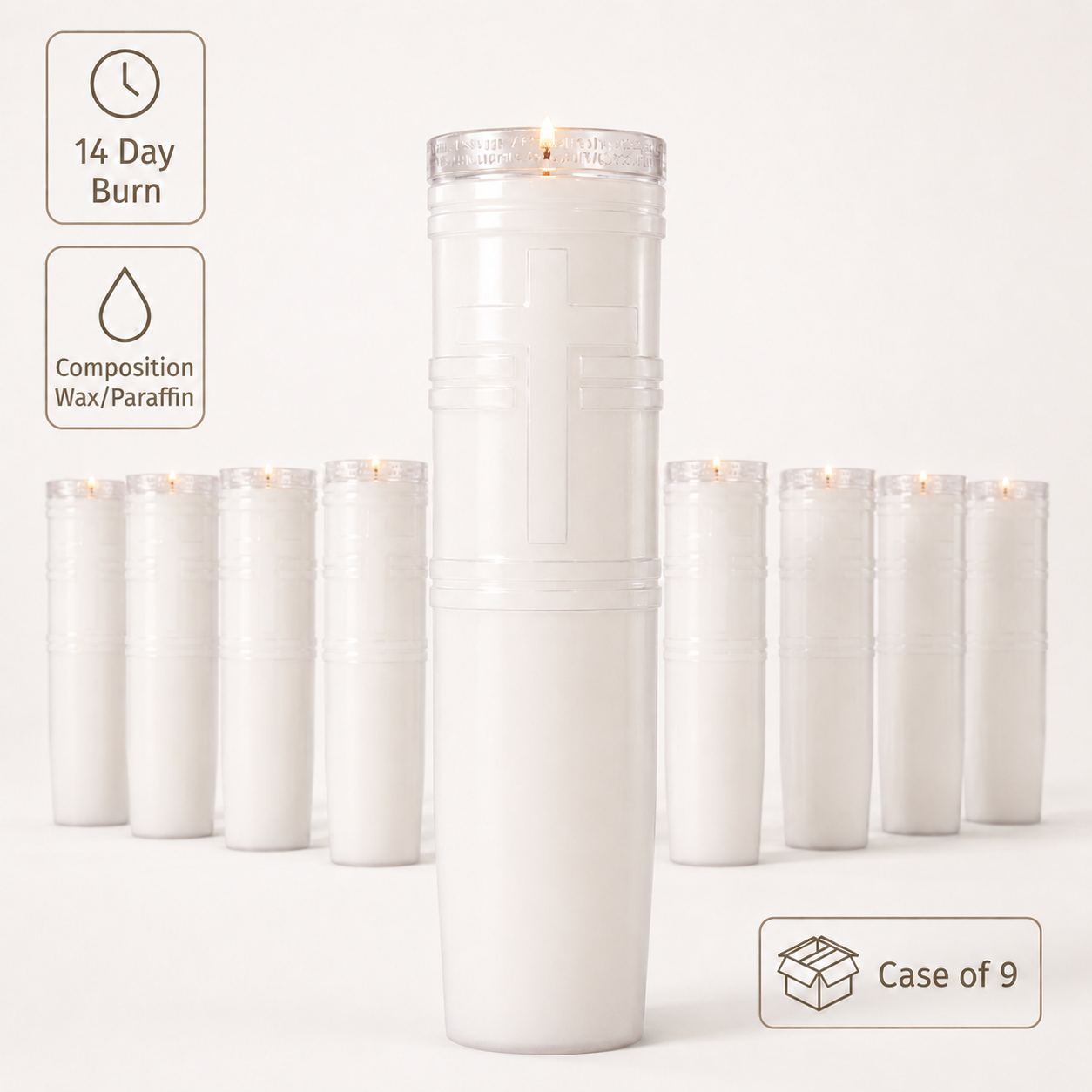 14 Day Plastic Sanctuary Candle | case of 9