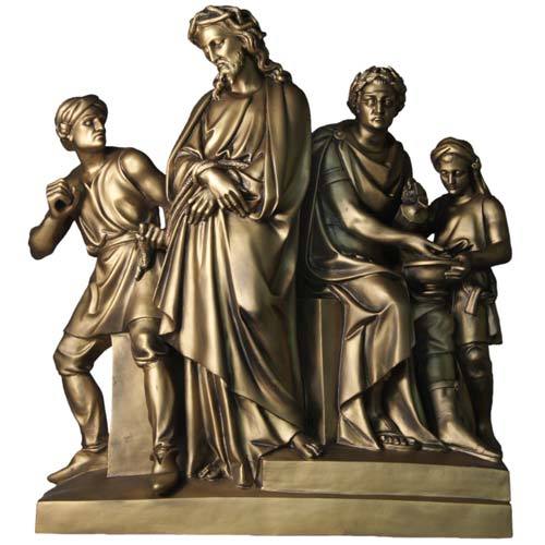 Freestanding Fiberglass Stations of the Cross | Bronze