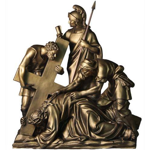 Freestanding Fiberglass Stations of the Cross | Bronze