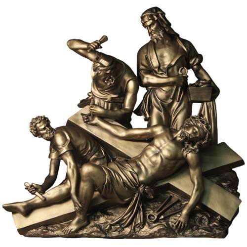 Freestanding Fiberglass Stations of the Cross | Bronze