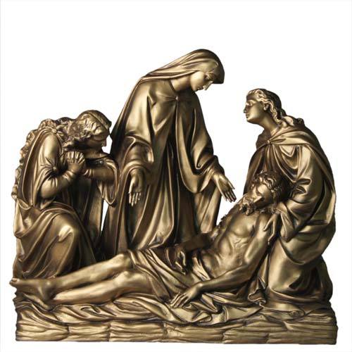 Freestanding Fiberglass Stations of the Cross | Bronze