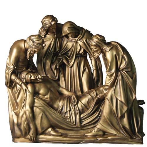 Freestanding Fiberglass Stations of the Cross | Bronze