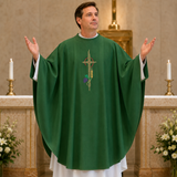 Harbro Washable Chasuble – Cross, Grapes & Wheat Motif