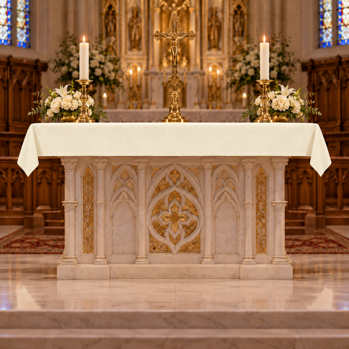 Pius Custom Altar Cloth | Easy-Care 100% Polyester