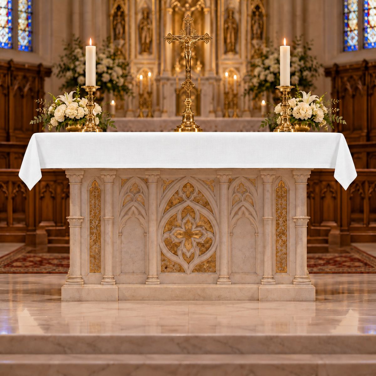 Pius Custom Altar Cloth | Easy-Care 100% Polyester