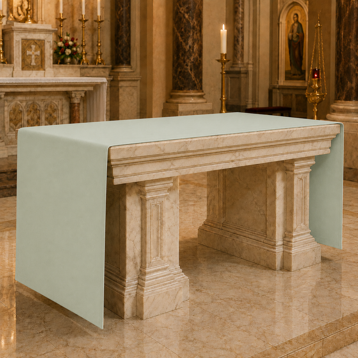 Off White Altar Cloth | Polyester Linen Weave
