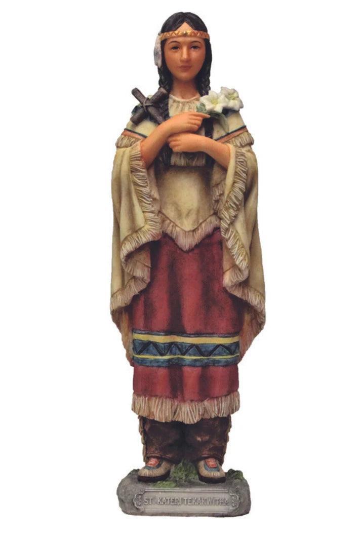 Saint Kateri Tekakwitha Statue | 8" | Fully Hand-Painted | Veronese Collection
