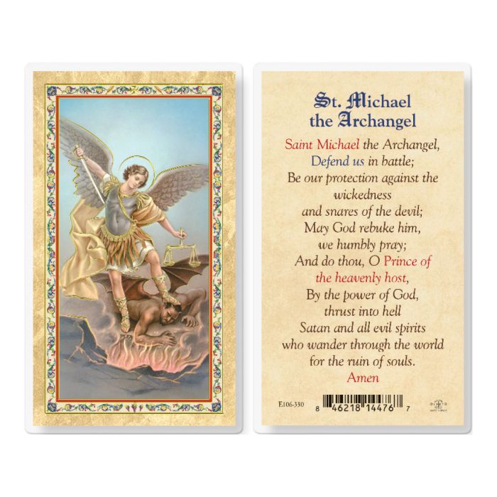Prayer to St. Michael Laminated Holy Card – Pack of 25