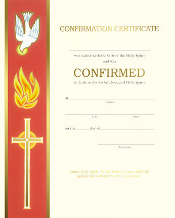 Confirmation Certificate (per 100)