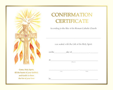 Confirmation Certificate (per 100)