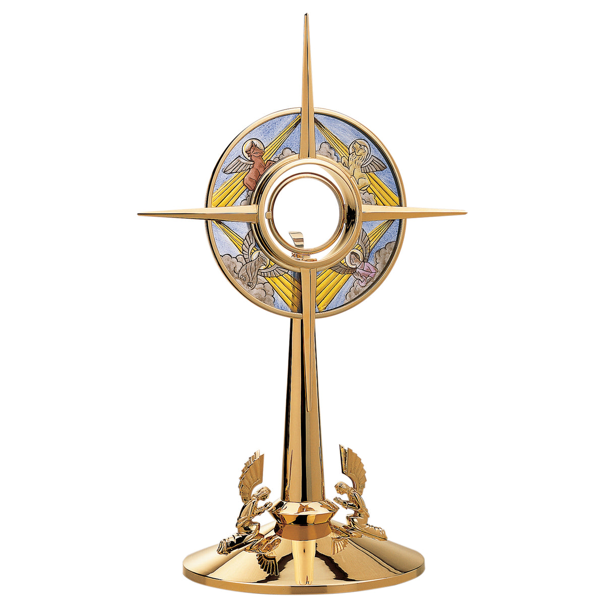 Adoring Angels Monstrance with Four Evangelists