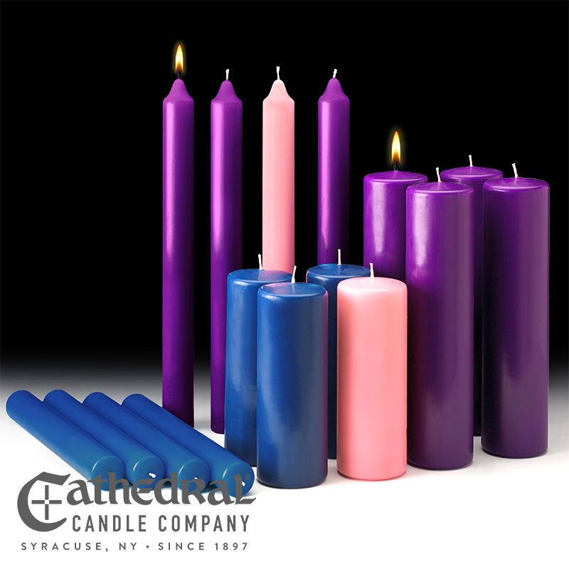 Church Advent Candle Sets - Cathedral Candle