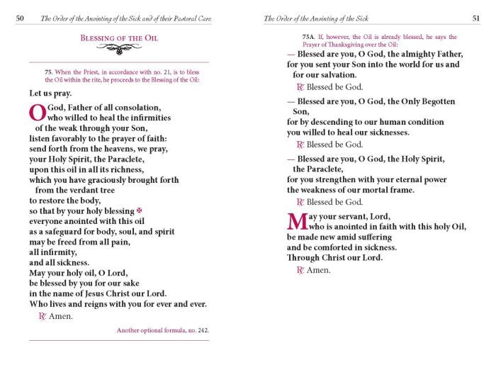 The Order of the Anointing of the Sick and of their Pastoral Care (Regular-Sized Edition)