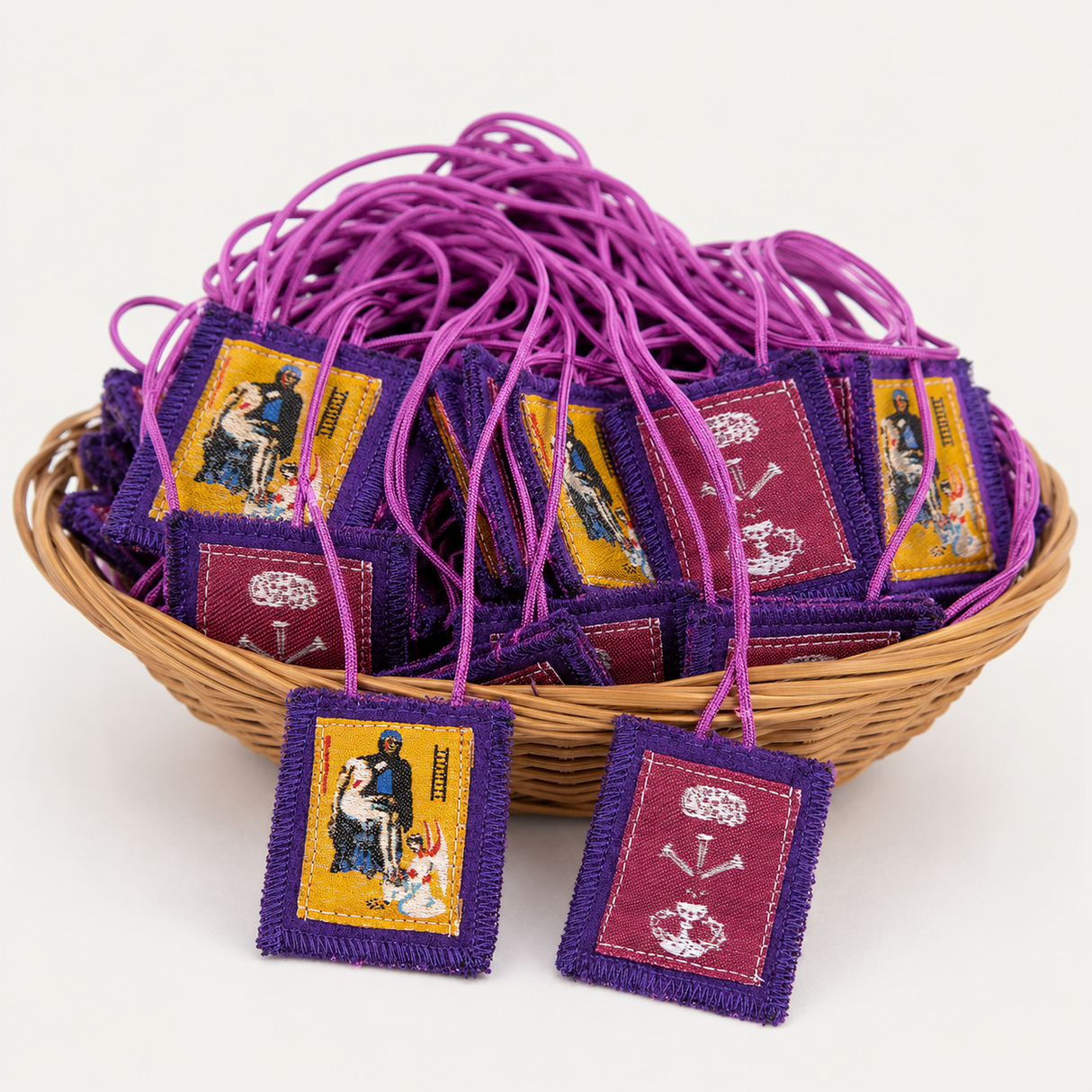 Benediction and Protection Purple Wool Scapular – Sold by Dozen