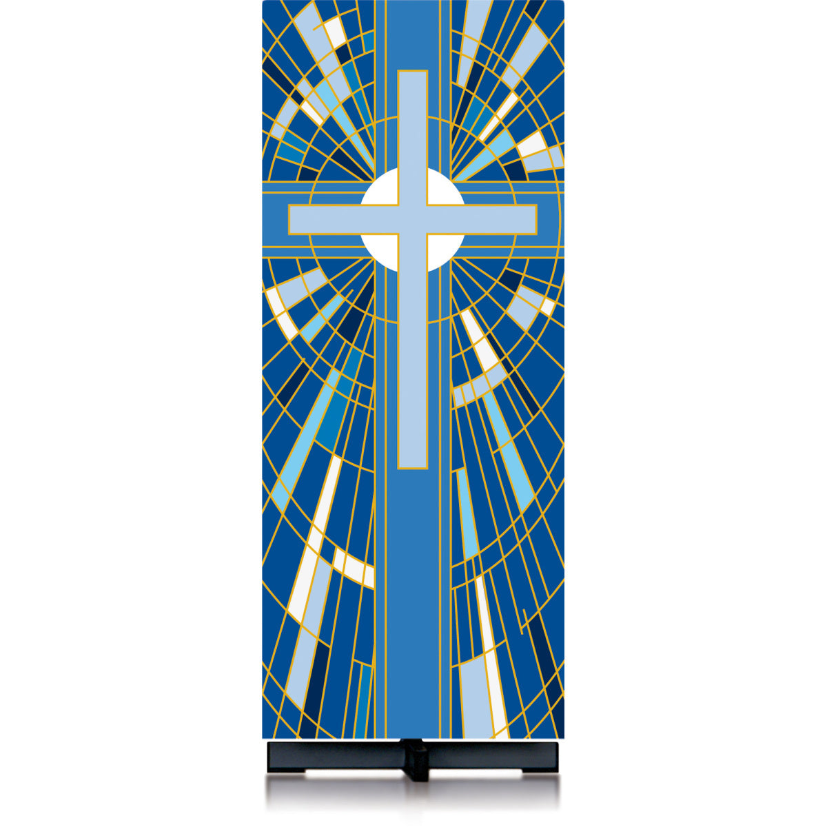 Blue Lectern Hanging with Cross Motif 7510