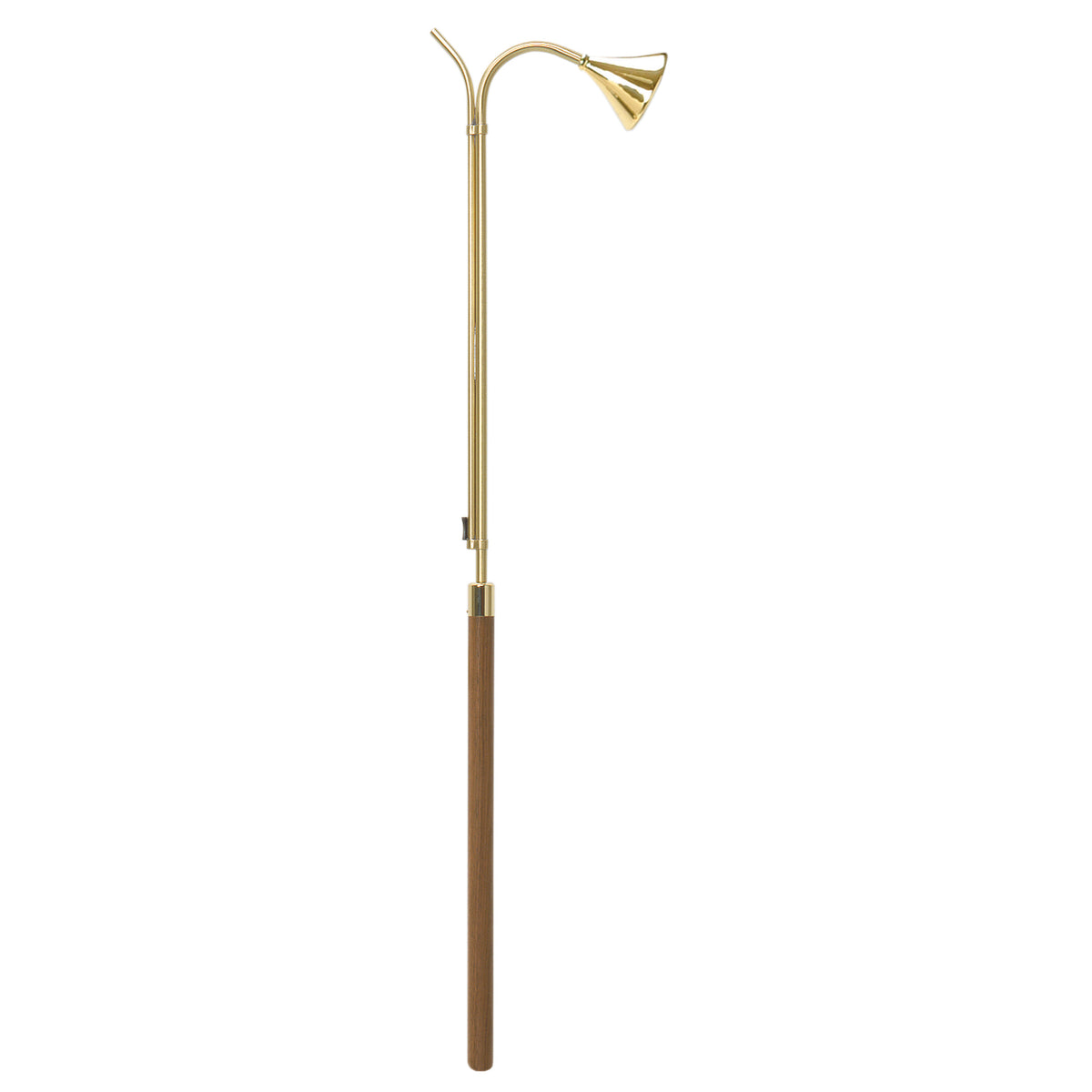 Solid Brass Candle Lighter with Wood Handle
