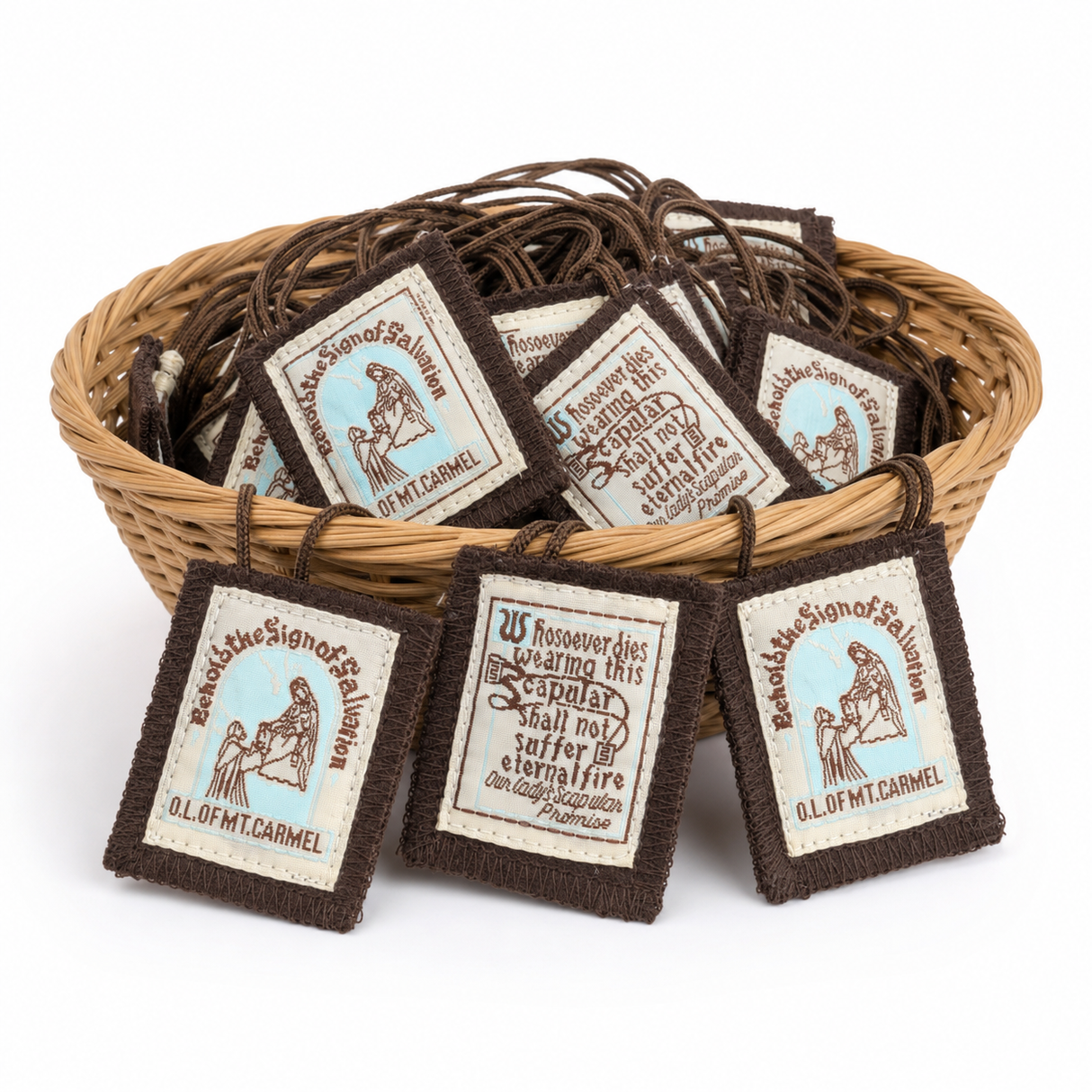 Our Lady of Mount Carmel Brown Scapular – Sold by Dozen