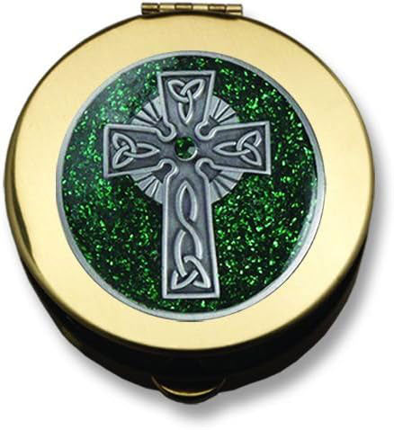 Pyx | Celtic Cross, polished brass