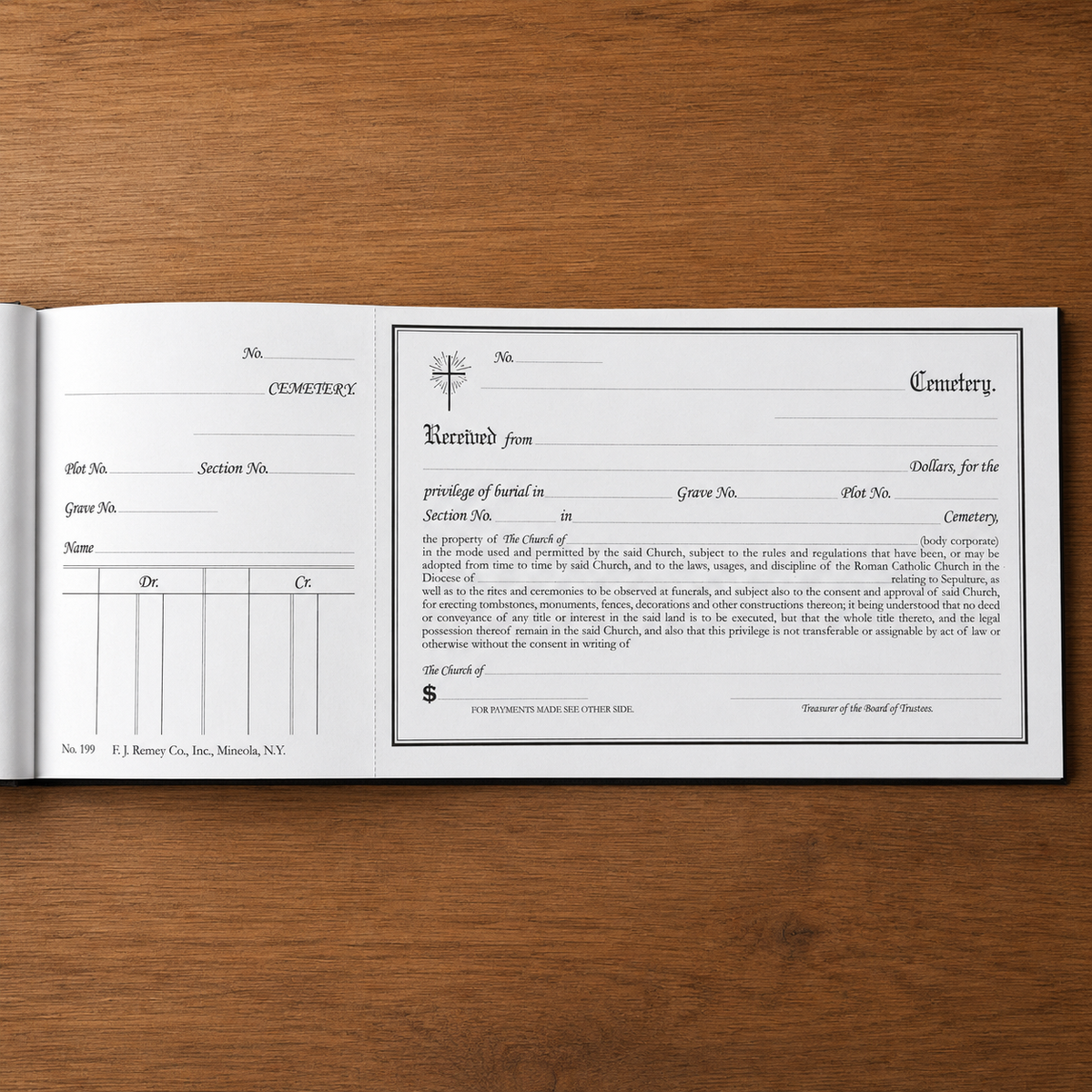 Cemetery Deed Book | Book of Deeds | #199