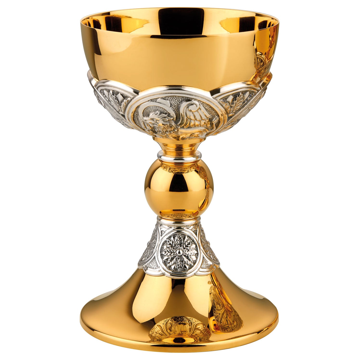 Two Tone Chalice with Four Evangelists and Floral Motif