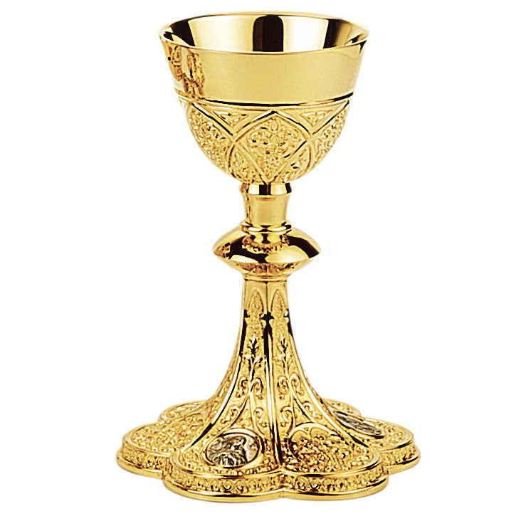 Chalice with Sacred Heart, St Mary & Joseph and Jesus Medallions