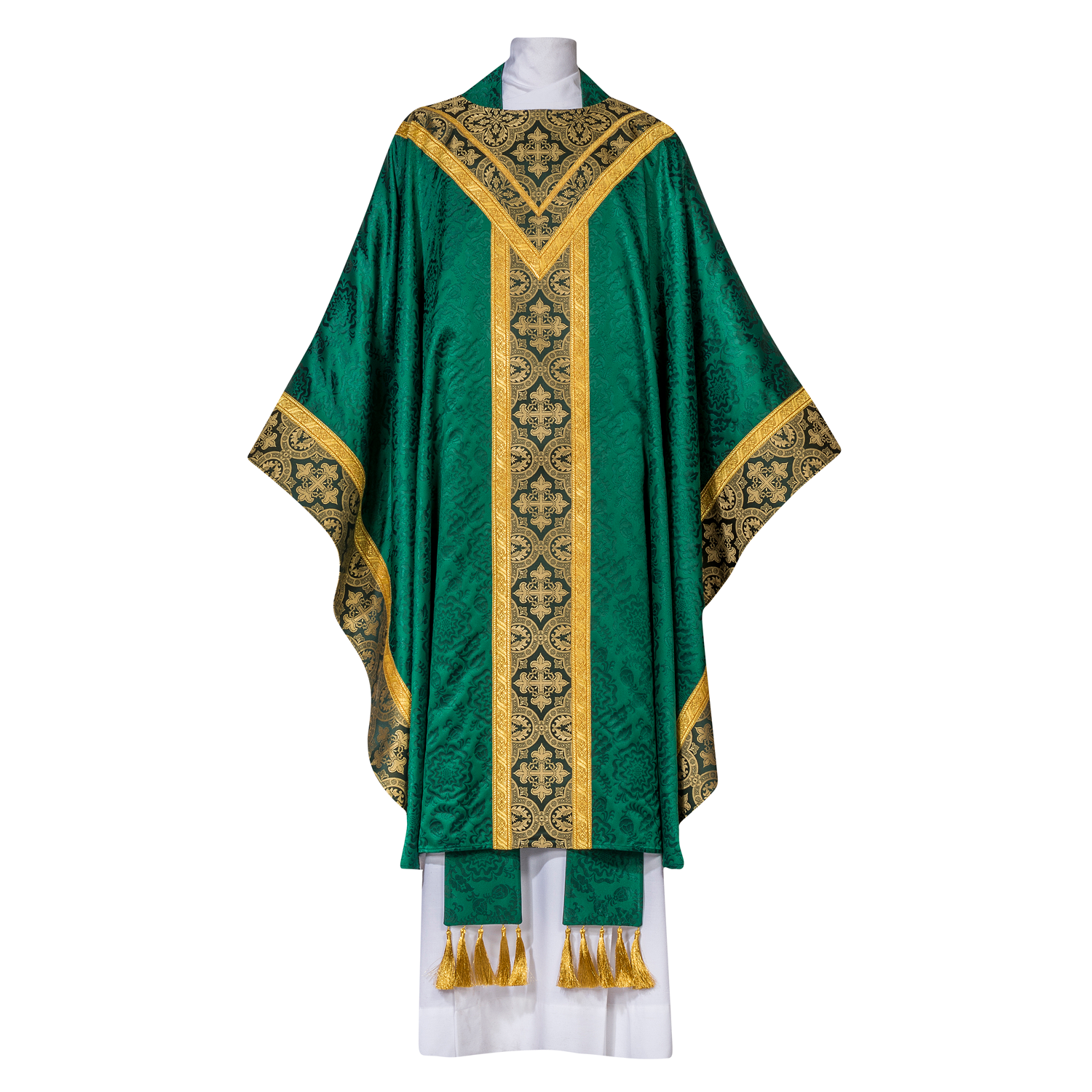 Lightweight Damask Chasuble with Saxony Brocade - Arte/Grosse